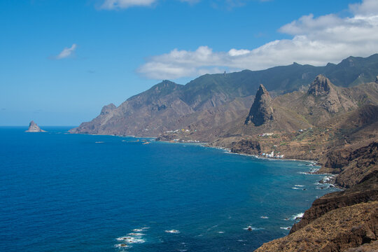 The view of the small town of "Tachero" in the north of Tenerife