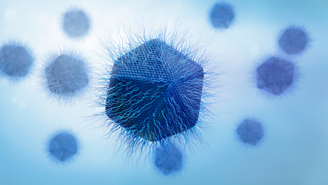 Giant virus structure, illustration