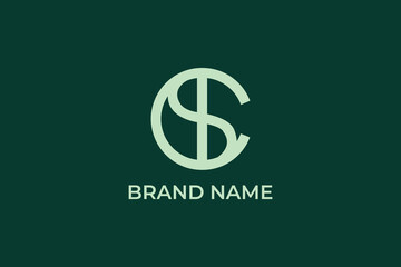 letter CS abstract logo vector, letter C dollar logo, letter C globe logo, letter CS and abstract globe vector circle swoosh, letter CS dollar sign financial logo, logomark