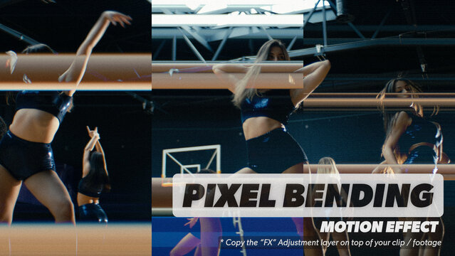 Pixel Bending Horizontal Procedural Motion Effect