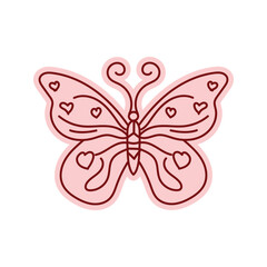 butterfly sticker illustration