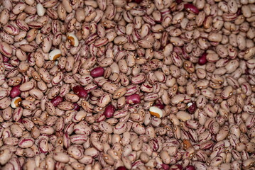 a large mixture of bean sprouts and a bowl of peanuts