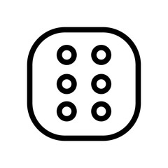 Dice Six Icon Perfect for Gambling and Board Game Illustrations