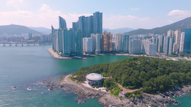 Busan Marine city ocean city korea 4K Drone