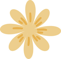 A yellow flower with a brown center