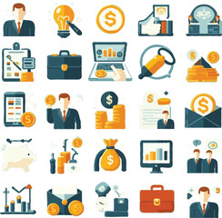 set of business & money icons