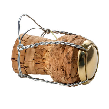 bouchon de champagne en li&egrave;ge avec cage en fil de fer