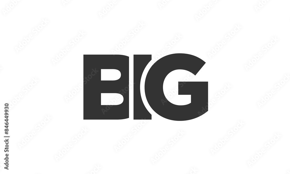 Fototapete big logo design template with strong and modern bold text. initial based vector logotype featuring s