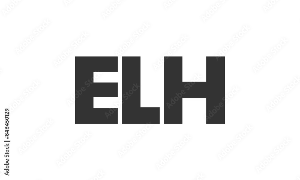 Poster elh logo design template with strong and modern bold text. initial based vector logotype featuring s