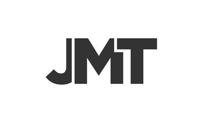JMT logo design template with strong and modern bold text. Initial based vector logotype featuring simple and minimal typography. Trendy company identity.