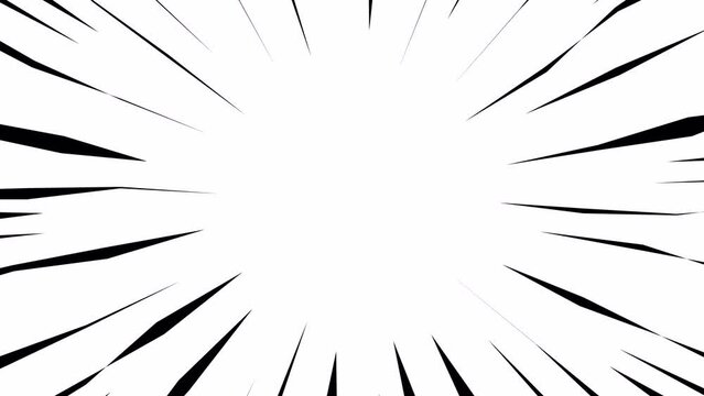 いびつな線の集中線のアルファつきループアニメーション