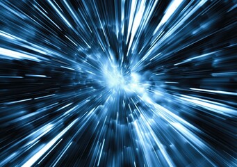 a blue and white starburst pattern with sharp edges