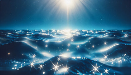 キラキラ光る水面　背景、壁紙　（ AI生成画像 ）