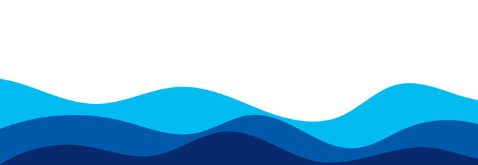 Vector-layered blue water wave banner template. Presentation template. EPS10