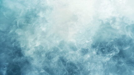 Misty ethereal clouds in light blue tones, ambient background concept.  Background with copy space