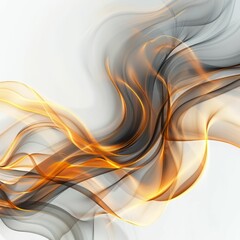 Abstract Gold and Grey Swirls.