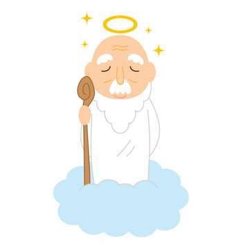 雲に乗っている神様