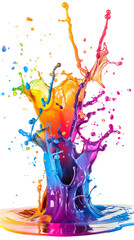 Fototapeta premium Vibrant splash of colorful paint in dynamic motion, capturing the essence of creativity and energy. Perfect for art and design themes.