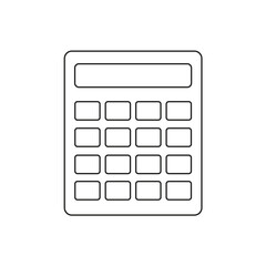 calculator vector icon isolated on white background.