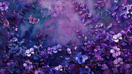 Vivid purple floral backdrop picture