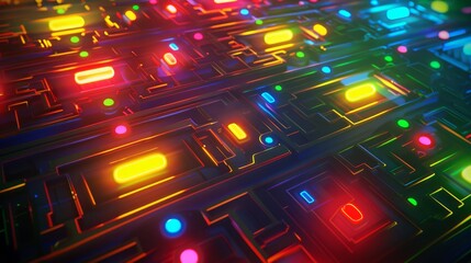 Old arcade game screen background, with pixelated graphics and a glow effect. 