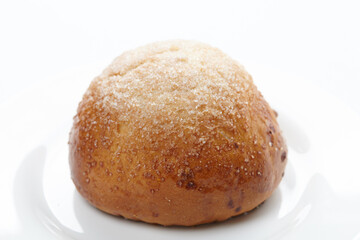 sweet bun on the white