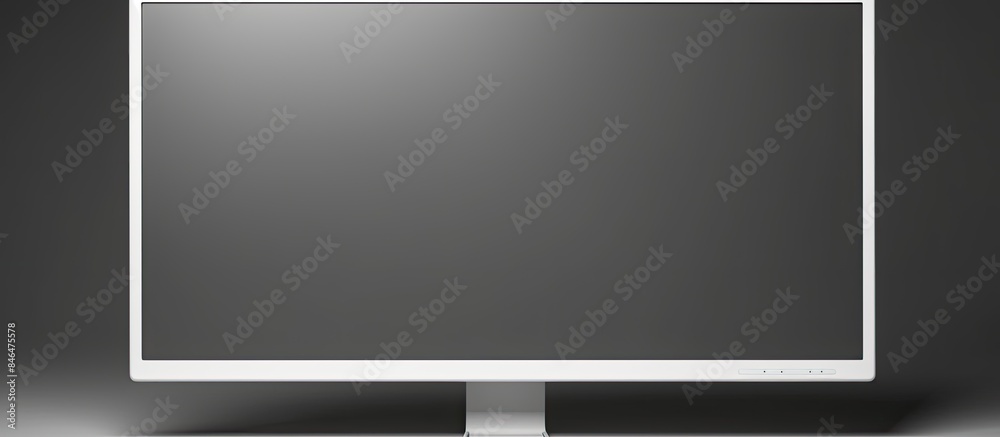 Poster White isolated modern computer monitor with a black screen providing a perfect copy space image