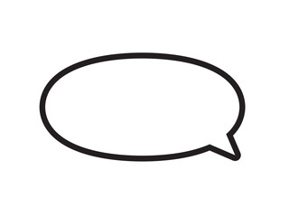 丸いふきだし　右下　モノクロ　白黒　線画　シンプル　イラスト　素材