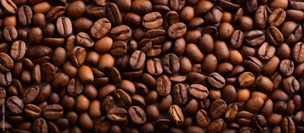 Poster copy space image of a background consisting of raw coffee beans