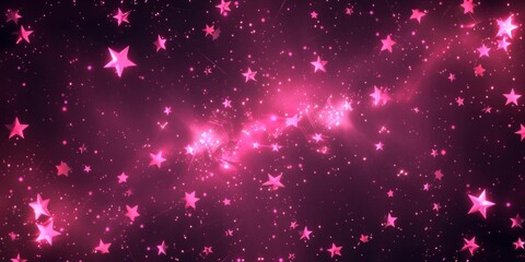 Pink Galaxy and Celestial Organism. Sci-Fi concept