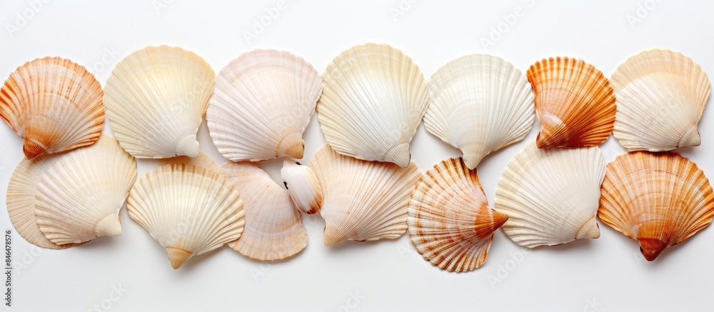 Poster The image features cockle shells arranged against a blank background leaving ample space for text or visuals