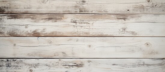 Naklejka premium Copy space image of white distressed and worn wooden floorboards