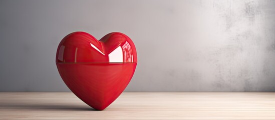 Heart shaped donation box for emergency funds copy space image