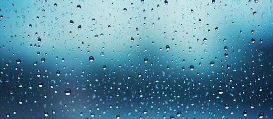 Raindrops create a damp surface on the window shutter in the image with copy space