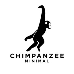 Chimpanzee Logo icon design illustration