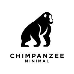 Chimpanzee Logo icon design illustration