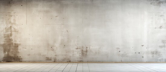 Unfinished commercial area with bare concrete walls and no partitions offering a blank canvas for customization and adding various elements Copy space image
