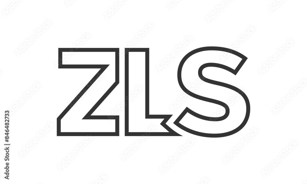 Fototapete zls logo design template with strong and modern bold text. initial based vector logotype featuring s