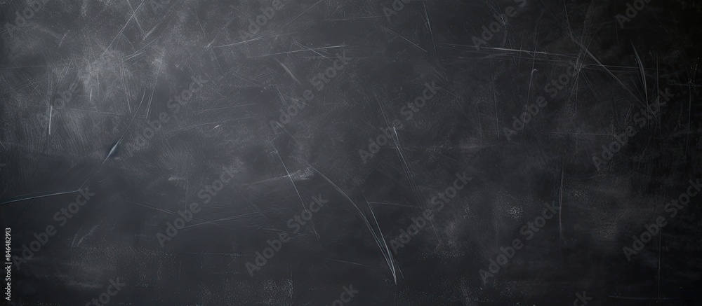 Poster dark wall background with the texture of chalk being rubbed out creating a school education or learn