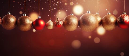 Fototapeta premium Celebrate Christmas with a modern twist while keeping the traditional spirit and mood intact Capture this blend in a captivating copy space image