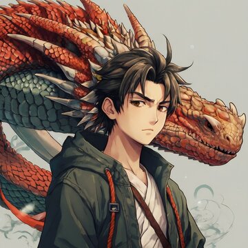 Anime dragon character