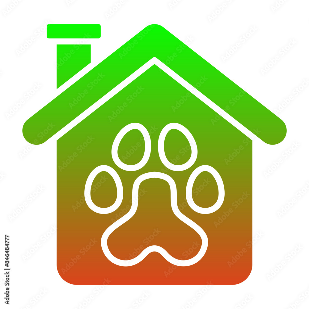 Wall mural pet house icon