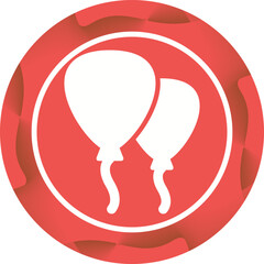 Red balloons Vector Icon