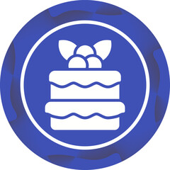 Red velvet cake Vector Icon