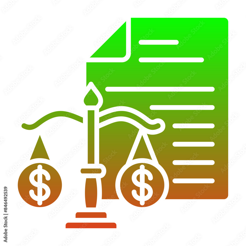 Wall mural Balance Sheet Icon