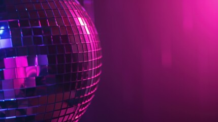 sparkling disco ball. Disco ball with bright lights, night party, night party background photo,
