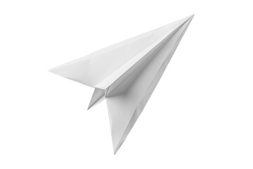 Paper airplane on transparent background