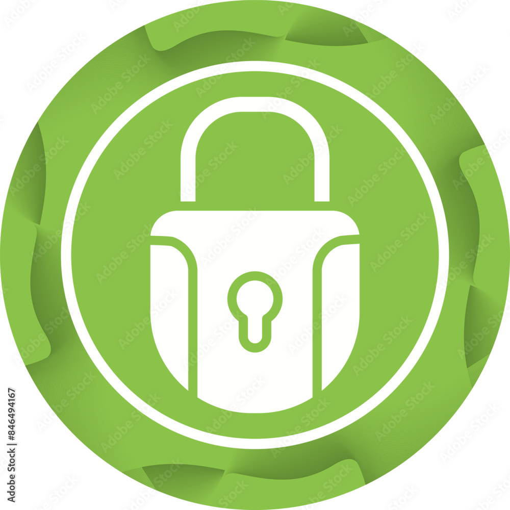 Sticker lock vector icon