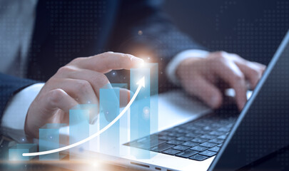 Business growth, boost up business ,success, investment profit increase.