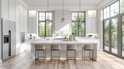 高級レジデンスのキッチン